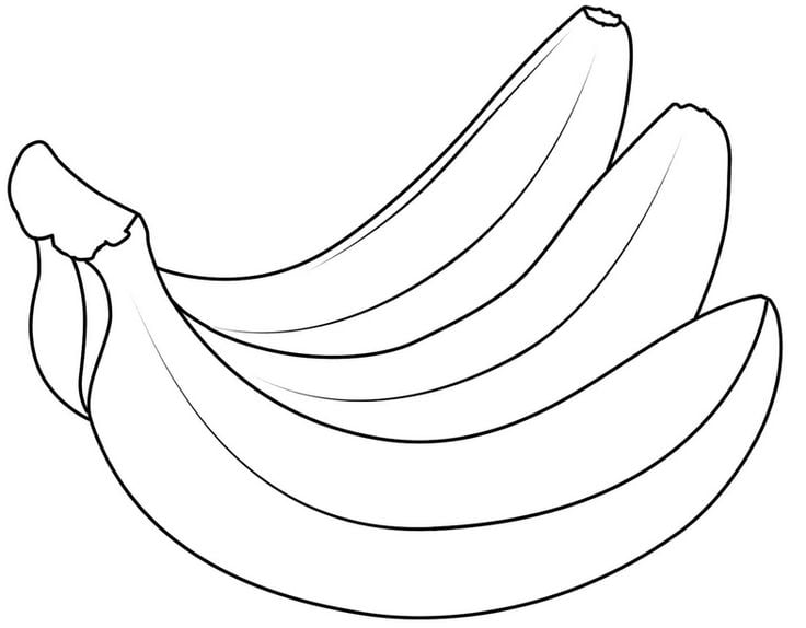 imagem de banana para colorir