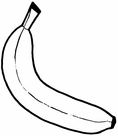 imagem de banana para pintar