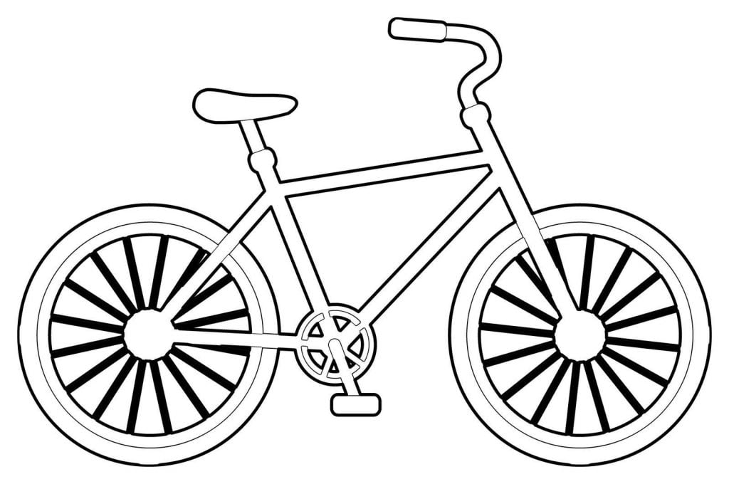 imagem de bicicleta para colorir