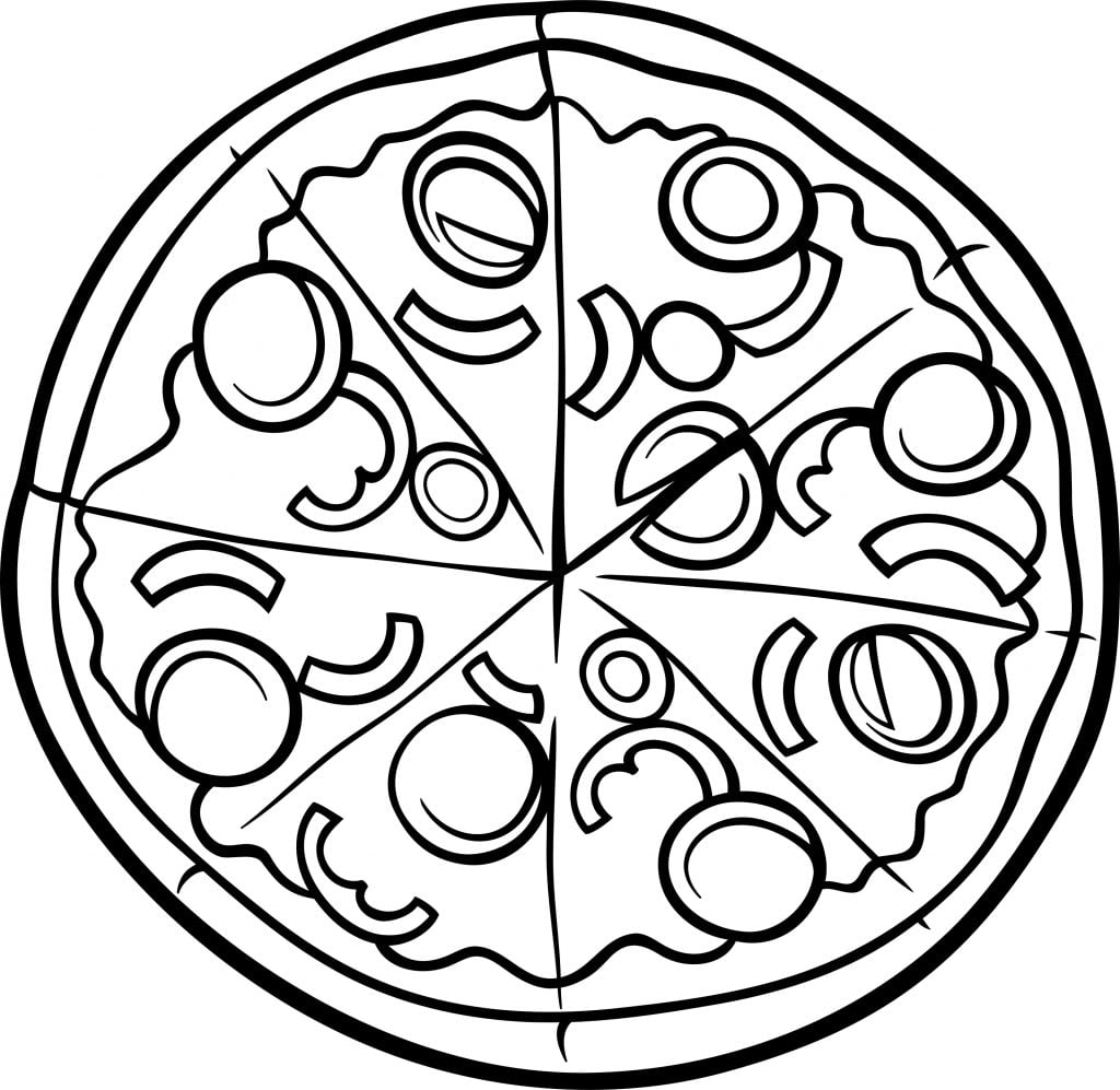 imagem de pizza para desenhar