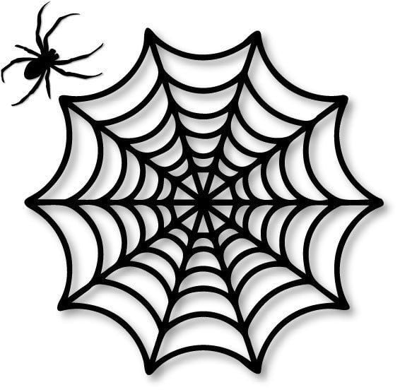 imagem de teia de aranha para colorir