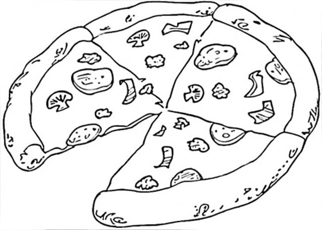 molde de pizza para colorir