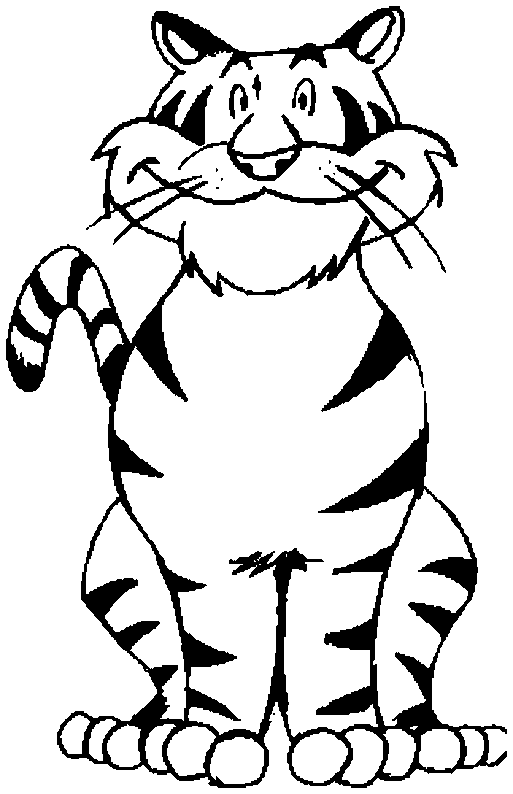 molde de tigre para colorir