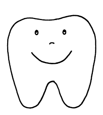 Desenho de dente para colorir