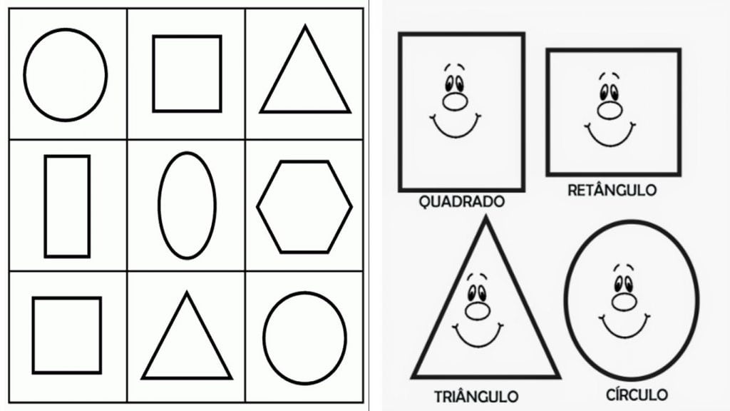 Desenhos de formas geométricas para colorir e imprimir