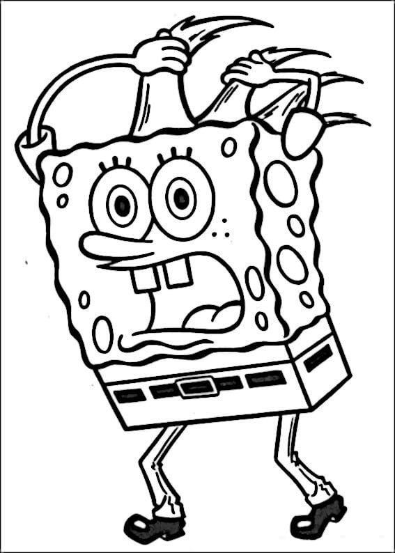 bob esponja para colorir