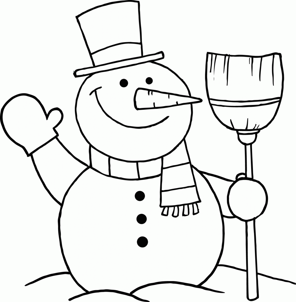 desenho de boneco de neve