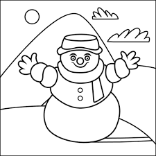 desenho de boneco de neve para colorir