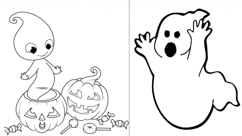 desenho de fantasma para colorir e imprimir