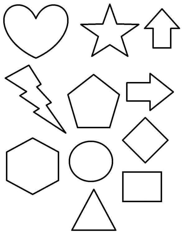 desenho de formas geométricas para pintar