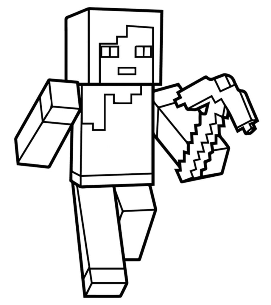 desenho de minecraft para colorir