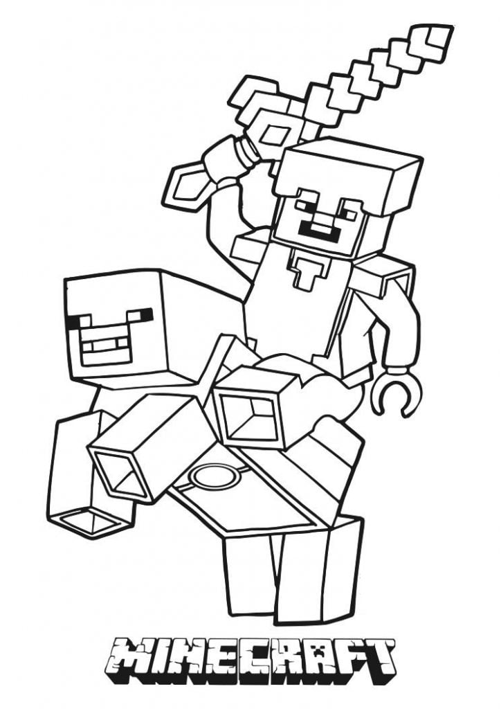 desenho de minecraft para colorir