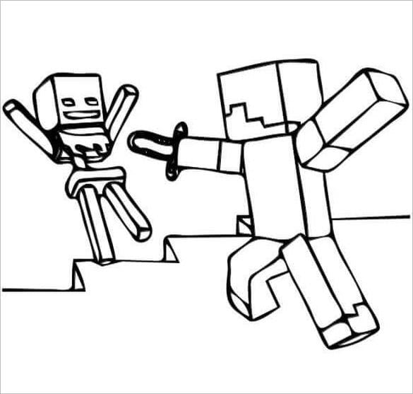 desenho de minecraft para colorir