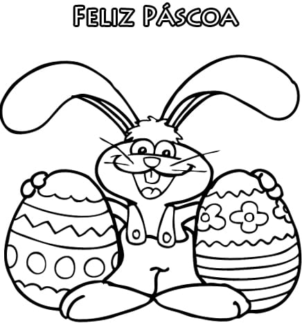 desenho de páscoa para colorir