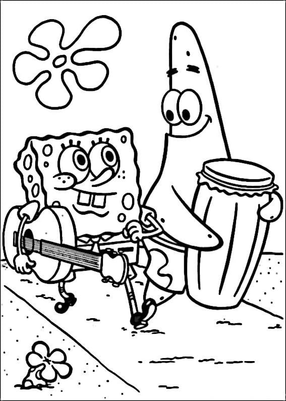 desenho do bob esponja para atividades