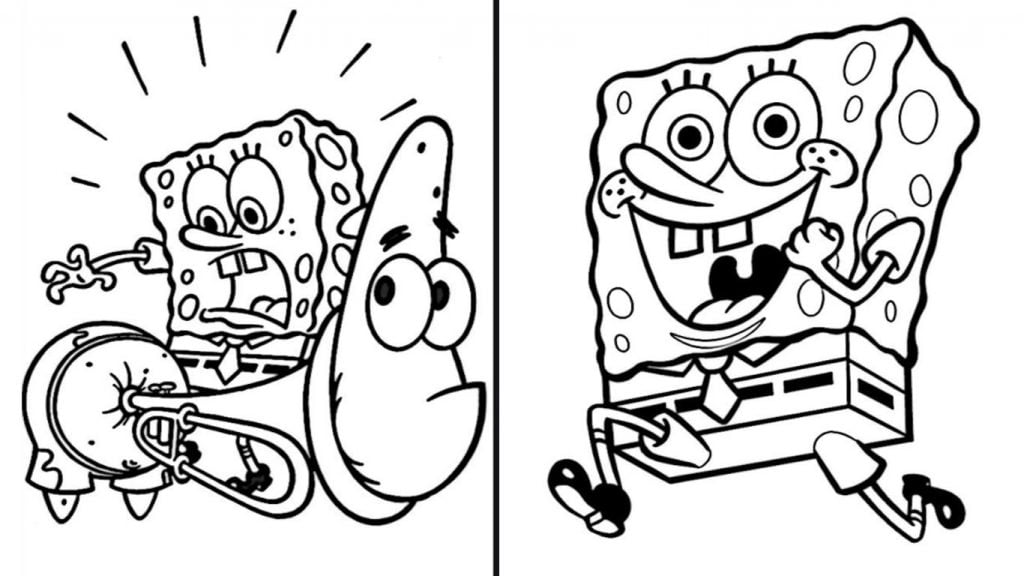 desenho do bob esponja para colorir e imprimir