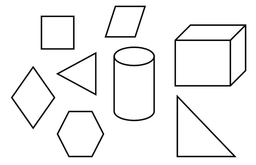 imagem de formas geométricas para colorir