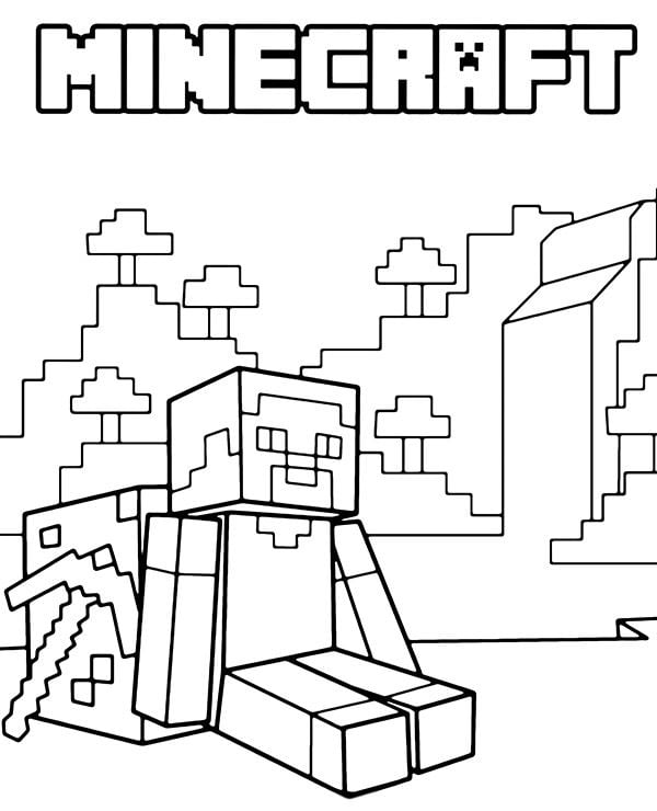 imagem de minecraft para pintar