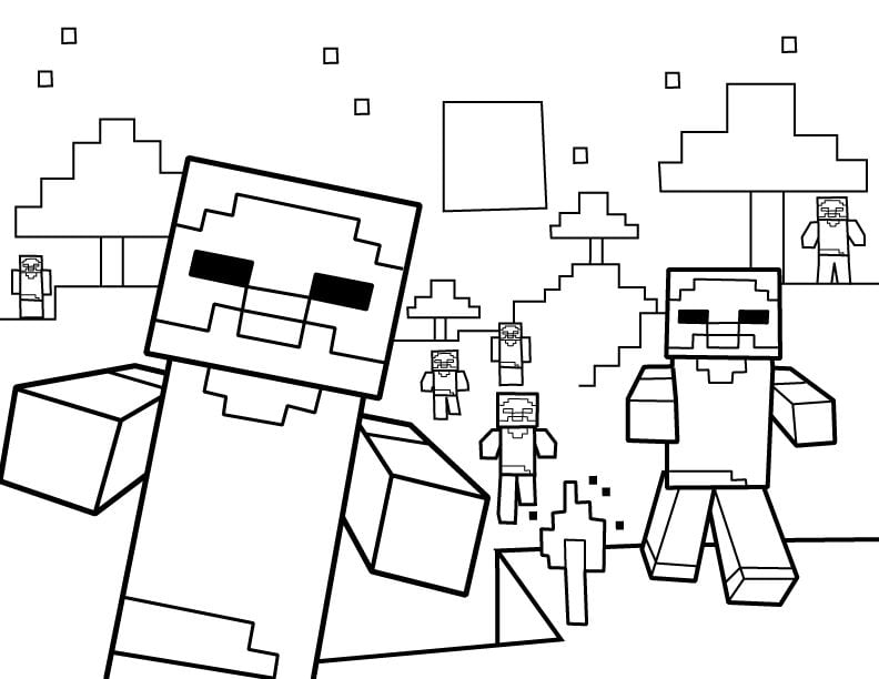 desenho de minecraft para pintar