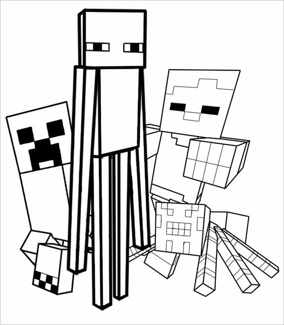 desenho de minecraft para colorir