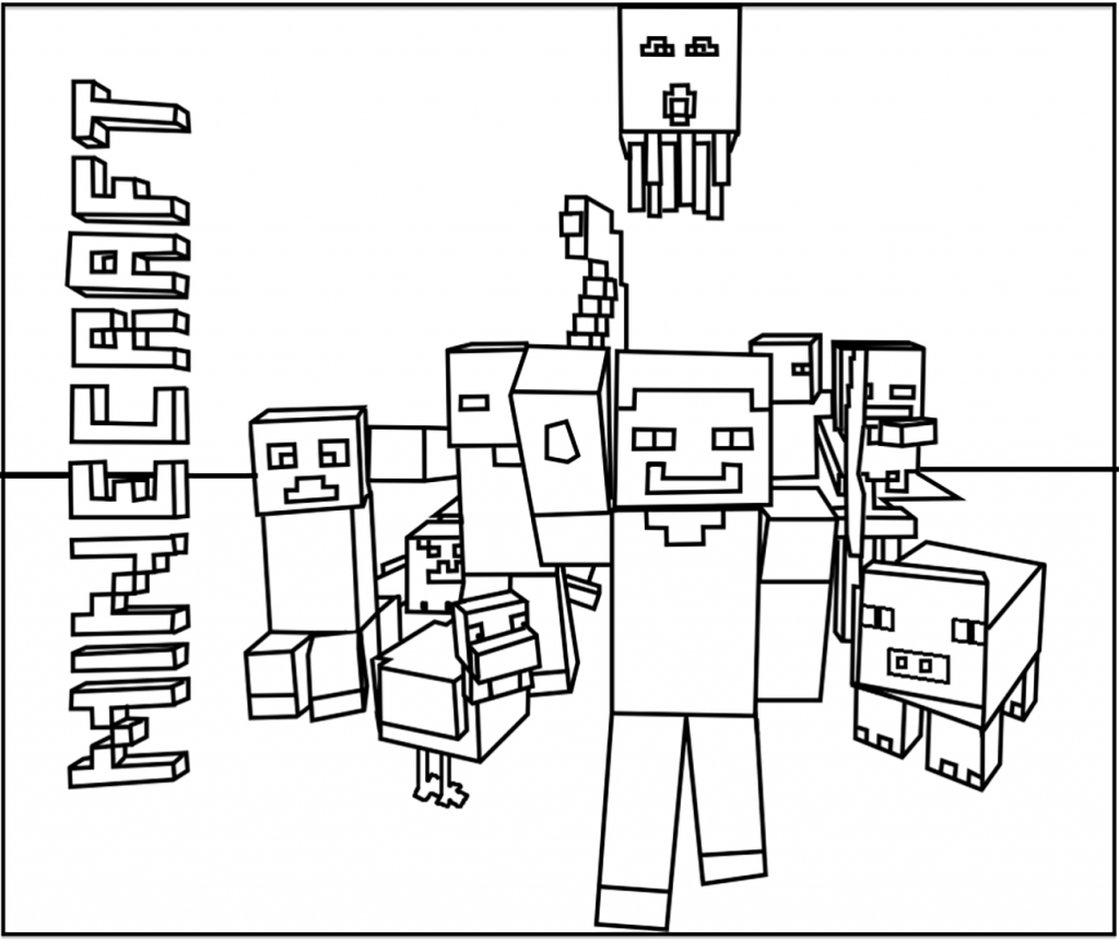 desenho de minecraft para desenhar