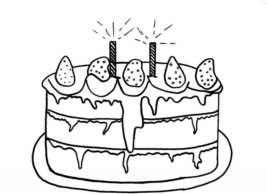 bolo de aniversário para desenhar