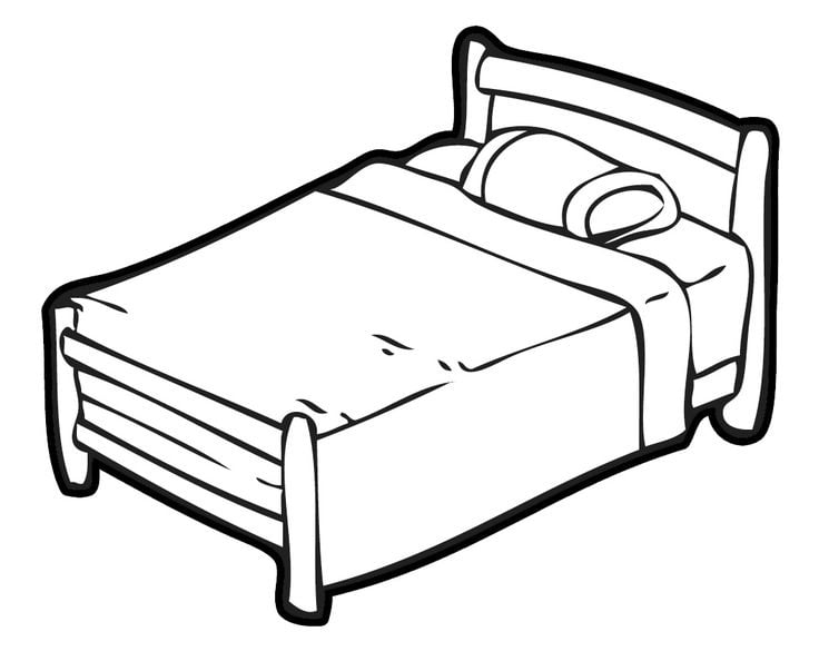 desenho de cama para pintar