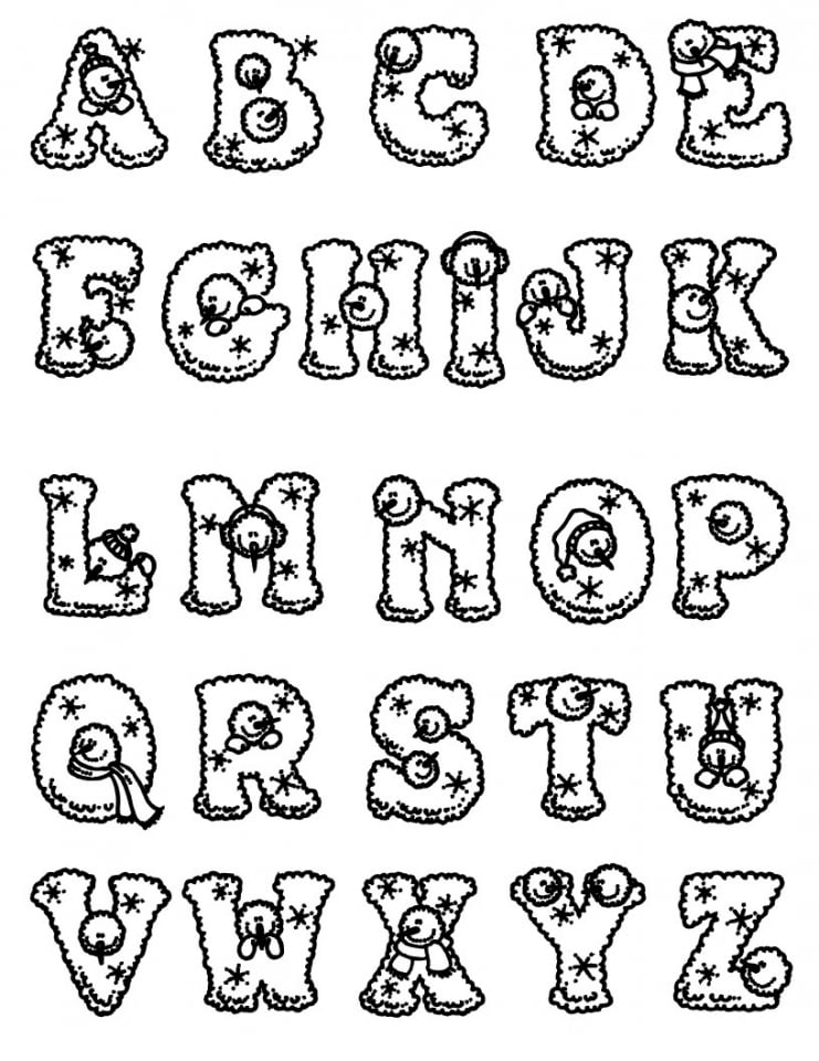 desenho de letras para imprimir