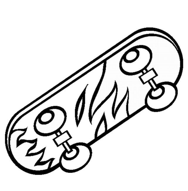 desenho de skate para colorir