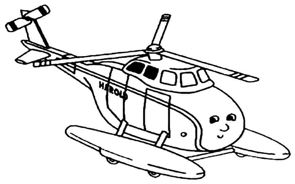 Desenho de helicóptero para imprimir