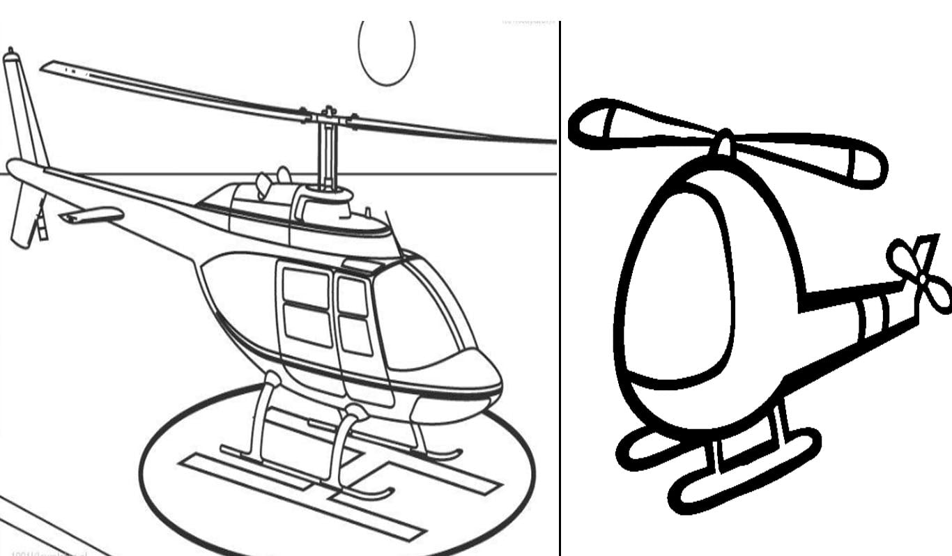 desenho de helicoptero para colorir e imprimir