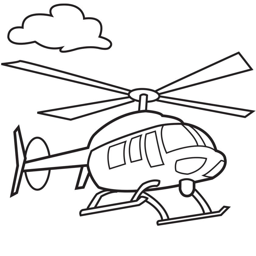 desenho de helicóptero para colorir