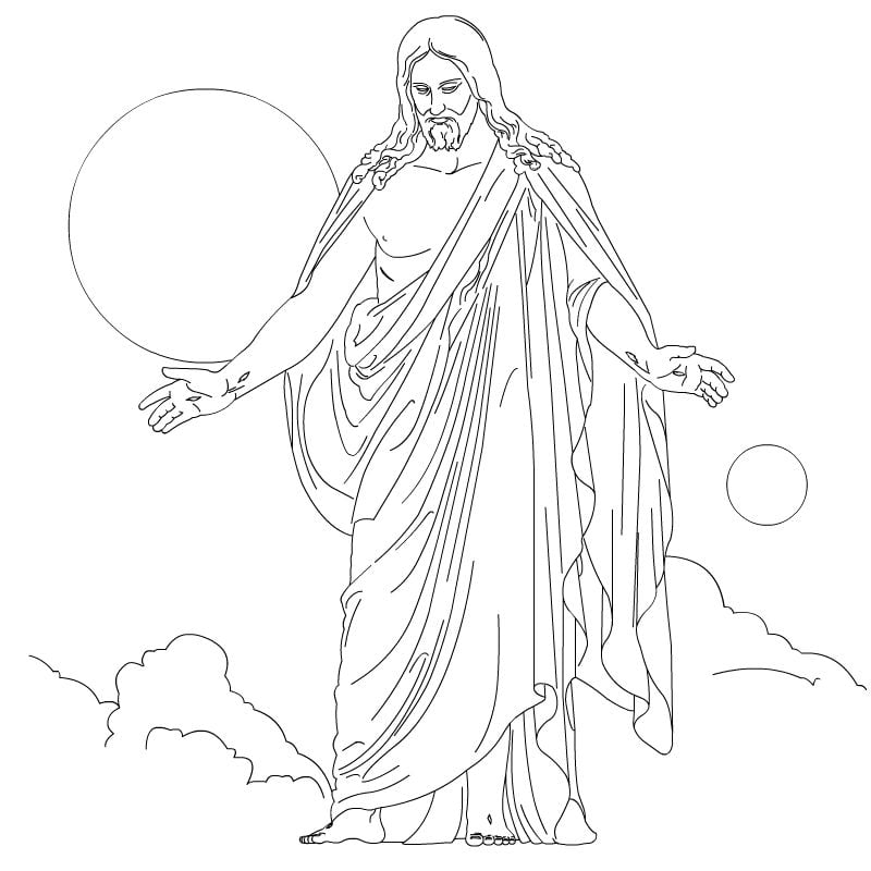 desenho de jesus cristo para colorir