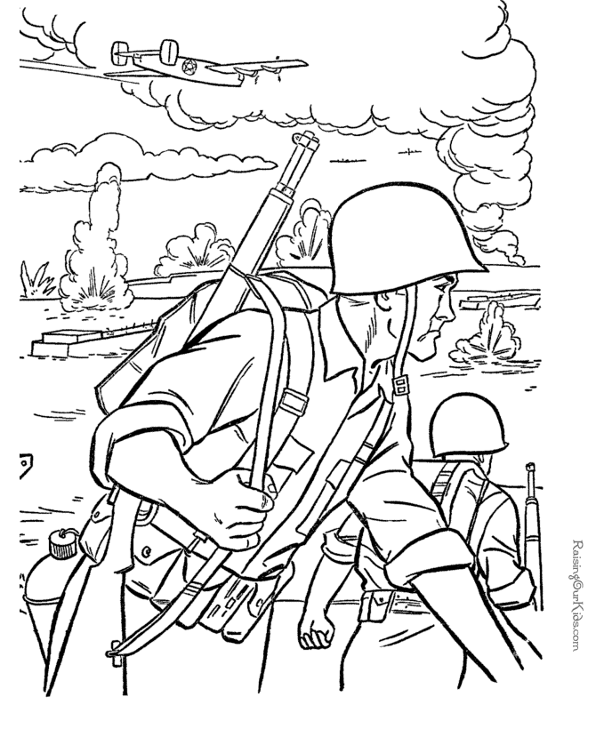 soldado para colorir