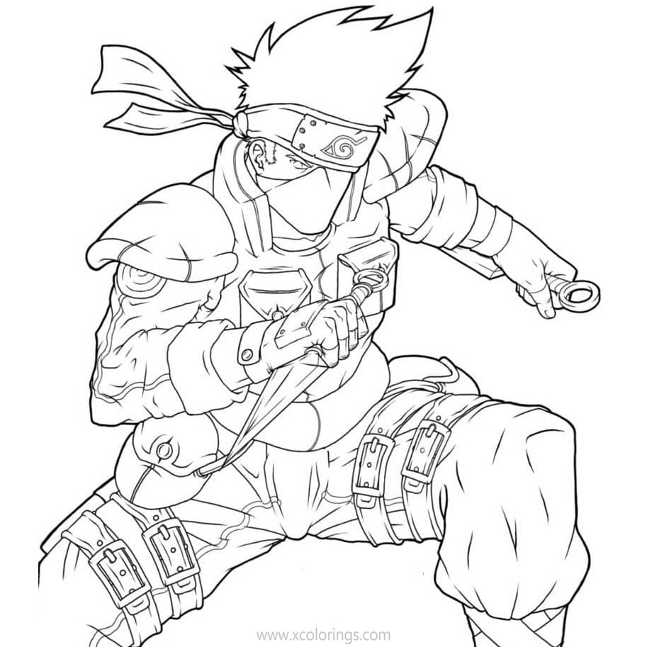 Desenho do Kakashi para desenhar