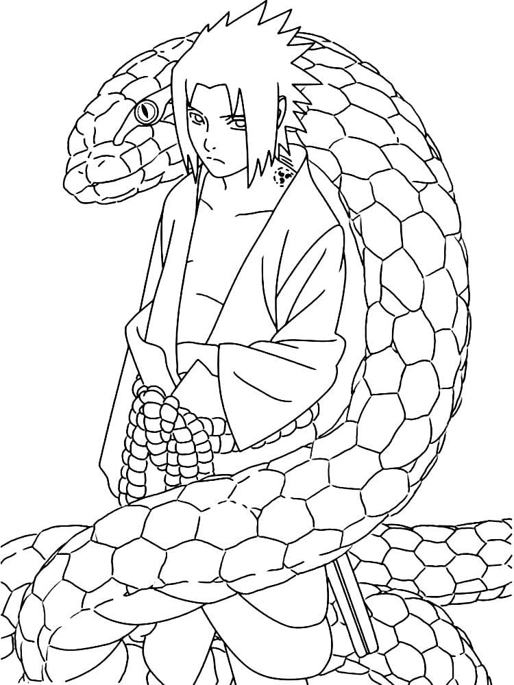 Sasuke para colorir