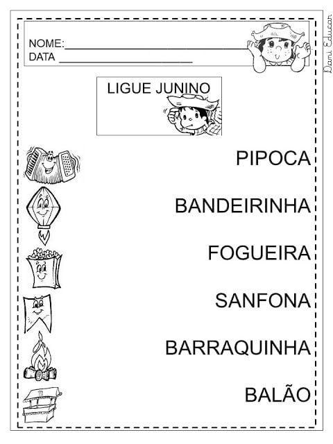 atividades de sao joao para colorir