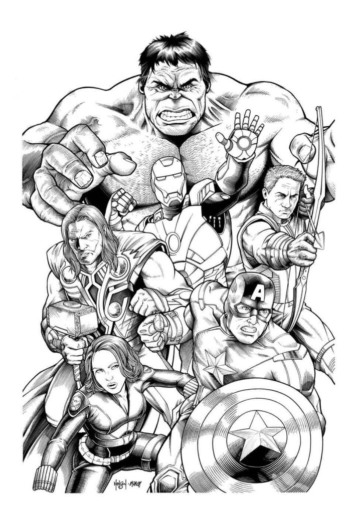 desenho da marvel para colorir