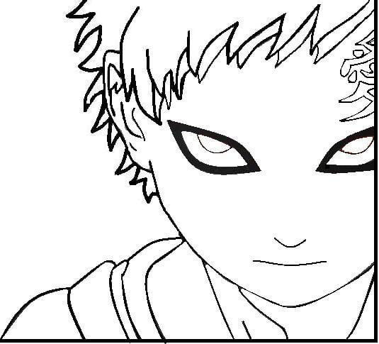 desenho do Gaara para atividades