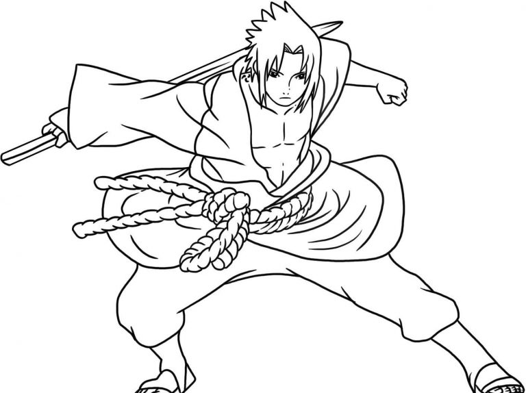 desenho do Sasuke para atividades