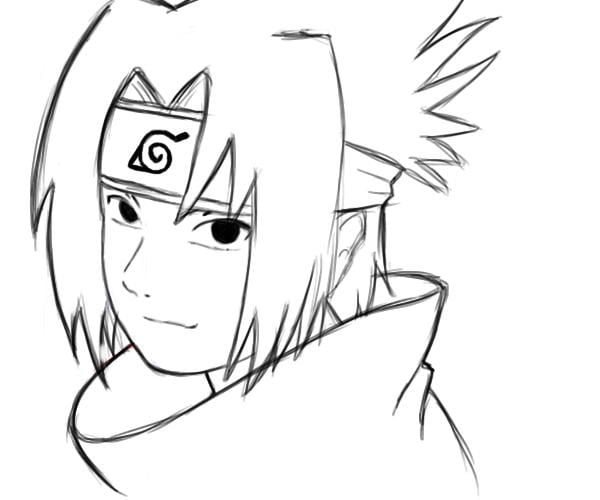 desenho do Sasuke para colorir