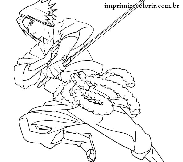 desenho do Sasuke para imprimir