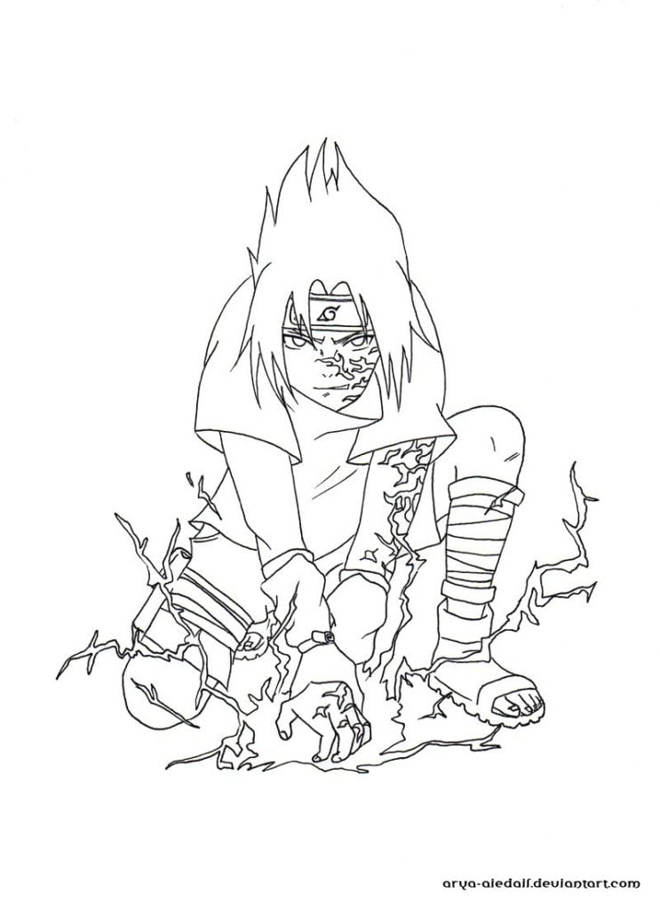 desenho do Sasuke para pintar