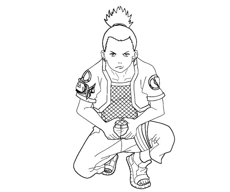 desenho do Shikamaru para colorir