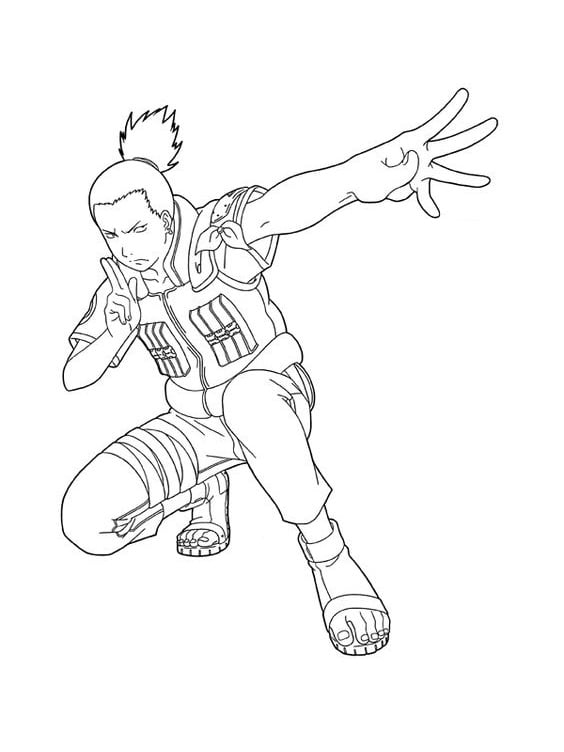 desenho do Shikamaru para imprimir