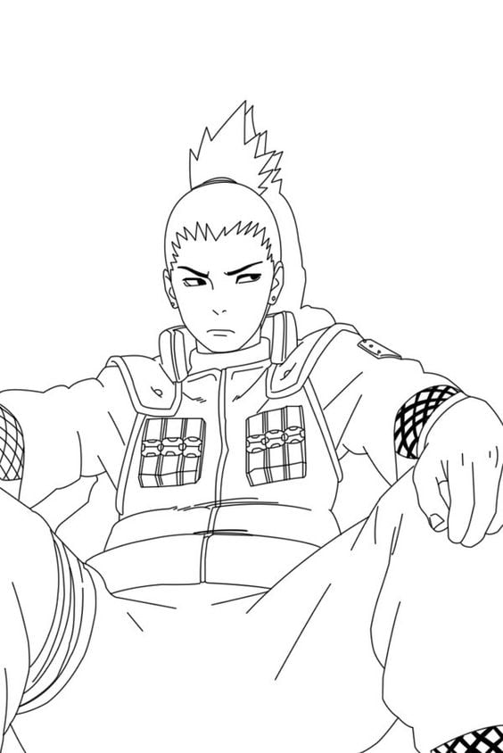 desenho do Shikamaru para pintar