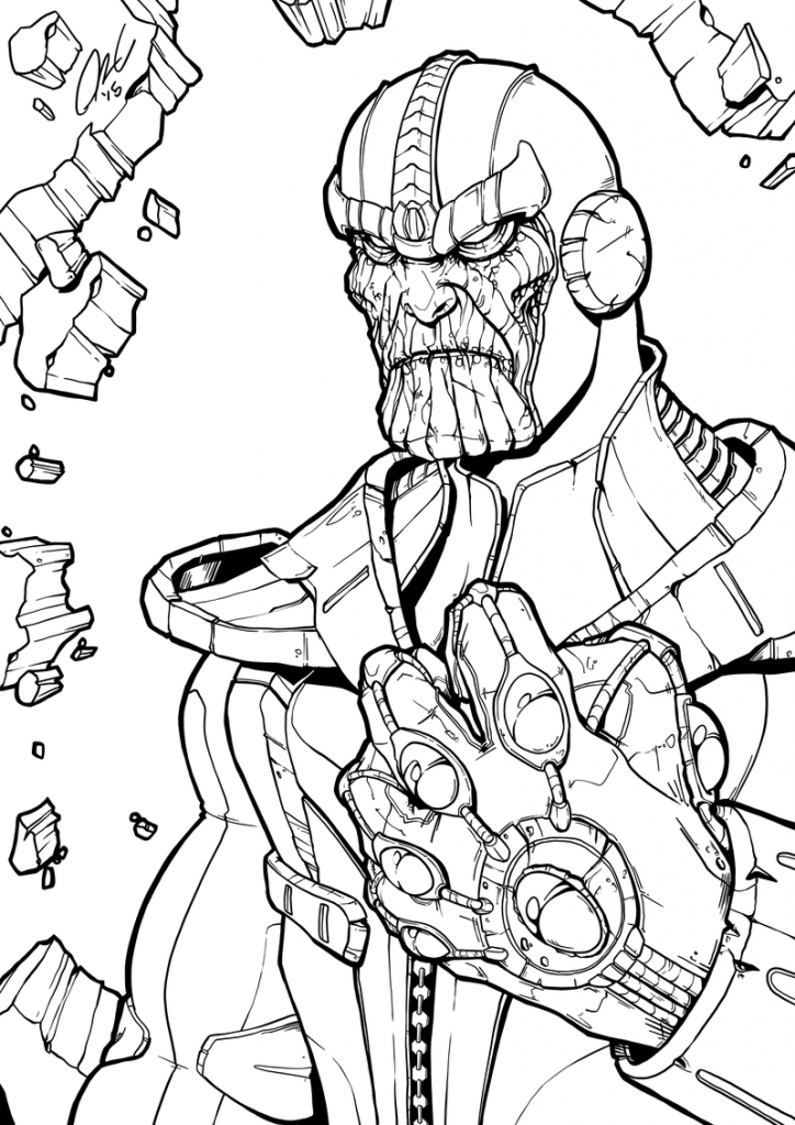 desenho do Thanos para desenhar