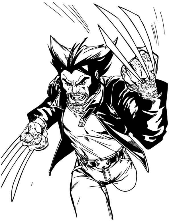 desenho do Wolverine para pintar