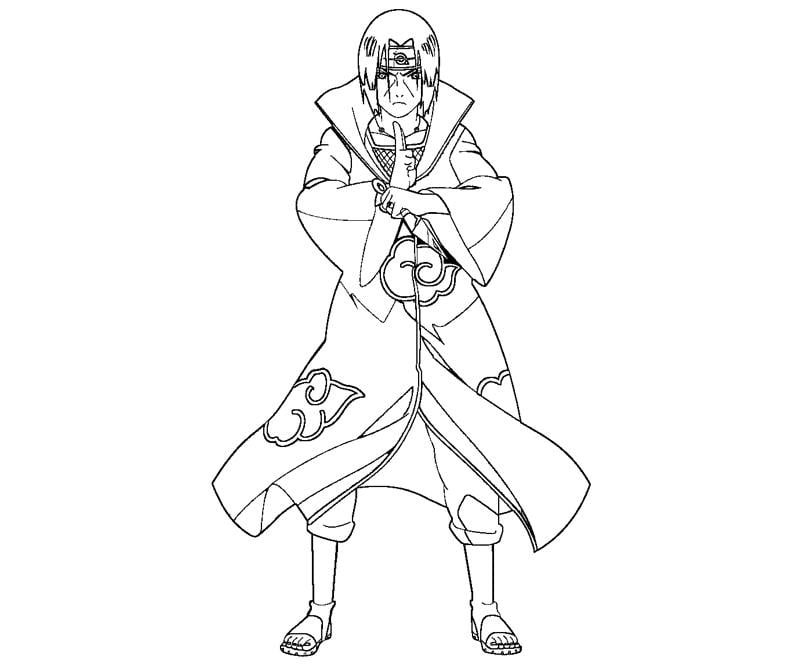 desenho do itachi para colorir