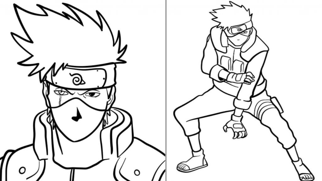 desenho do kakashi para colorir e imprimir